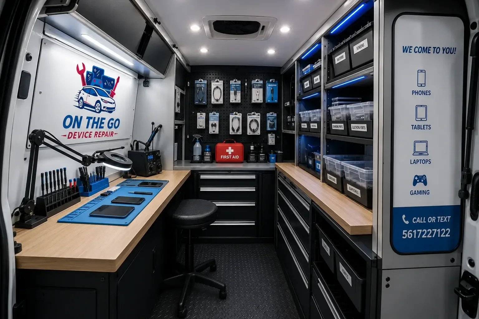 On The Go Device Repair interior
